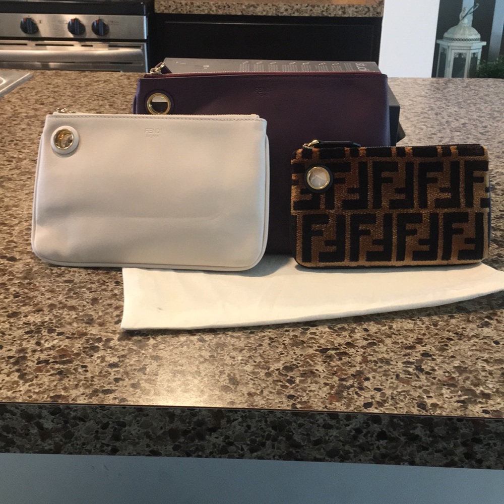 NWOT Fendi Tripletted Zucca Pouch - Picture 10 of 14